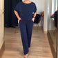 🍂Elegantes 3-teiliges Set aus Longline-Cardigan, Top und Hose