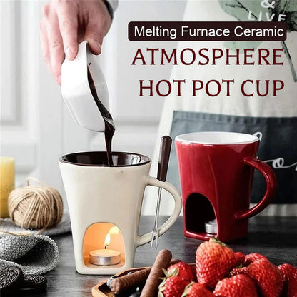 🎄Weihnachtsverkauf 50% RABATT🍫 Handgemachte Schokoladen-Schmelzbecher🎁 Das gemütliche Fondue-Erlebnis