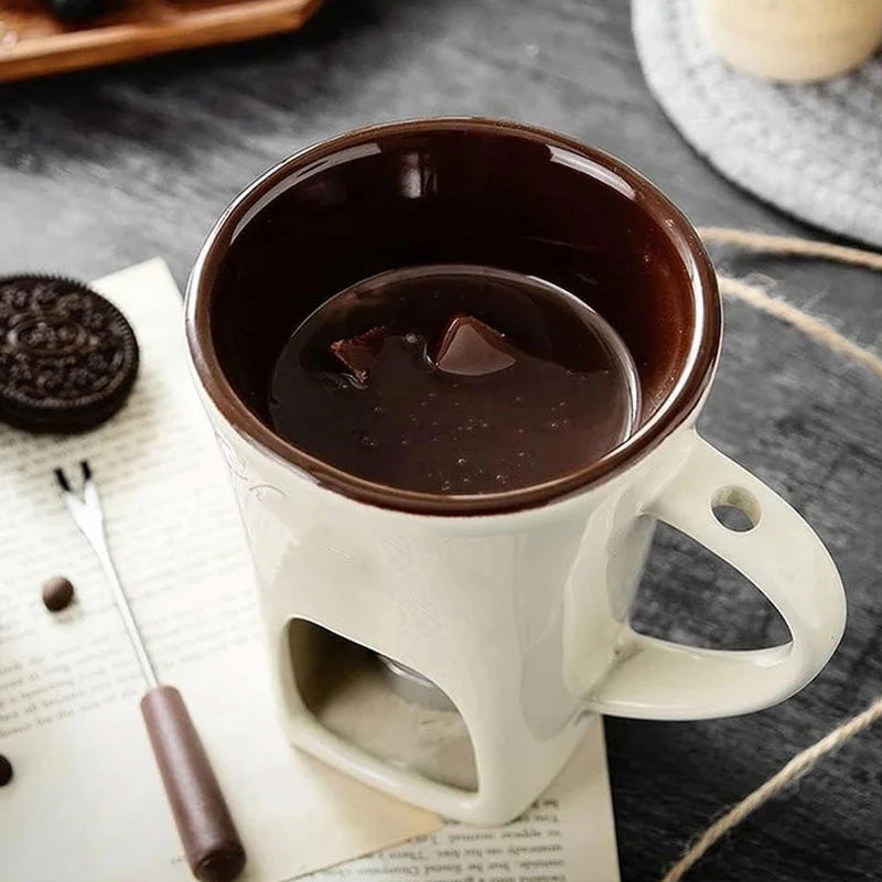 🎄Weihnachtsverkauf 50% RABATT🍫 Handgemachte Schokoladen-Schmelzbecher🎁 Das gemütliche Fondue-Erlebnis