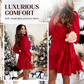 🎅LETZTER TAG DER AKTION – 50 % RABATT 🌲💖 Elegantes Damenkleid mit V-Ausschnitt