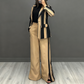 Damen stilvolles Set: Blazer & Weitbeinhose
