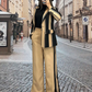 Damen stilvolles Set: Blazer & Weitbeinhose