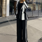 Damen stilvolles Set: Blazer & Weitbeinhose