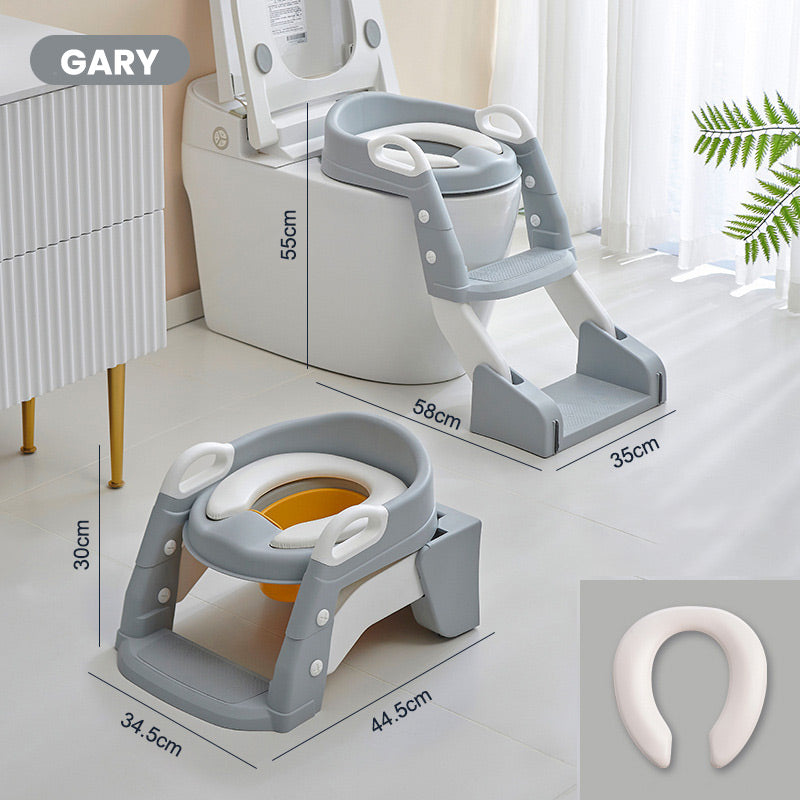 🚽50 % RABATT⏰ Kinder‑Toilettensitz mit Treppe, PU‑gepolstert & höhenverstellbar – sicher & bequem fürs Töpfchentraining