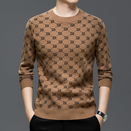 Trendiger Slim-Fit-Pullover mit langen Ärmeln für Herren