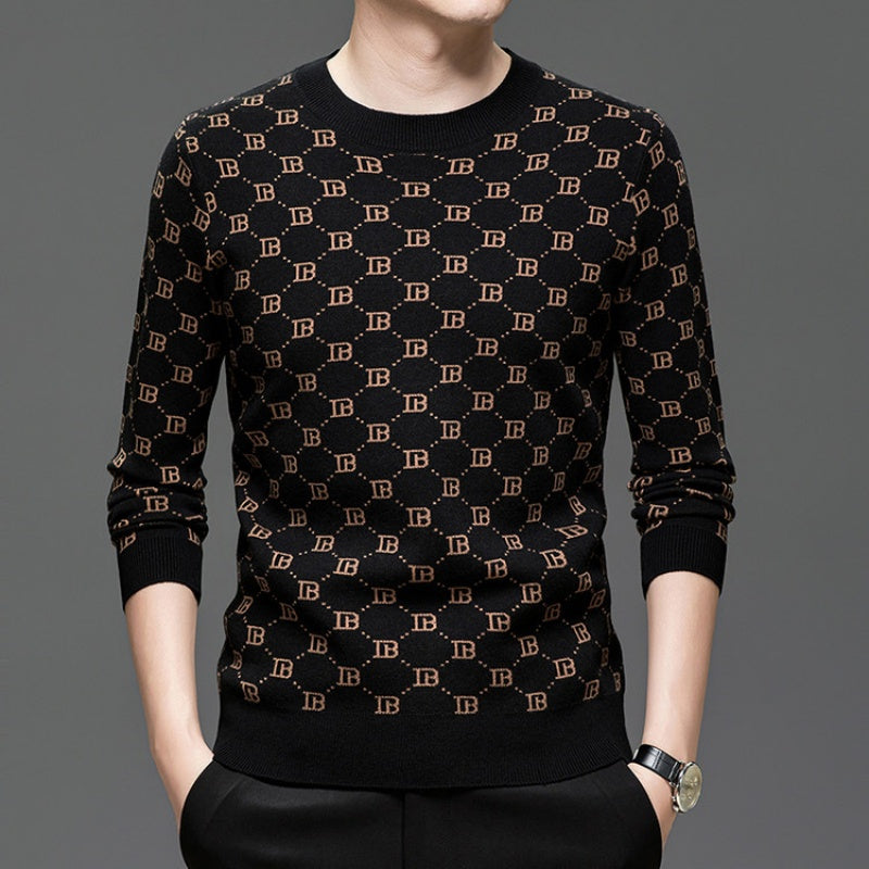 Trendiger Slim-Fit-Pullover mit langen Ärmeln für Herren