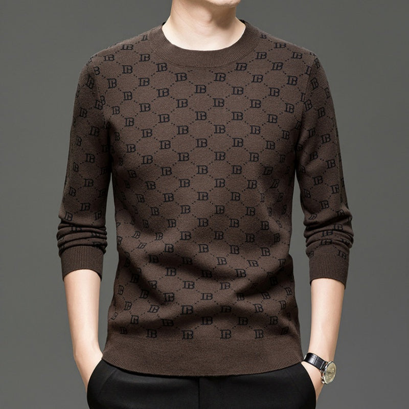 Trendiger Slim-Fit-Pullover mit langen Ärmeln für Herren