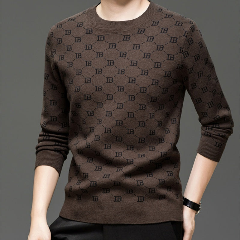 Trendiger Slim-Fit-Pullover mit langen Ärmeln für Herren