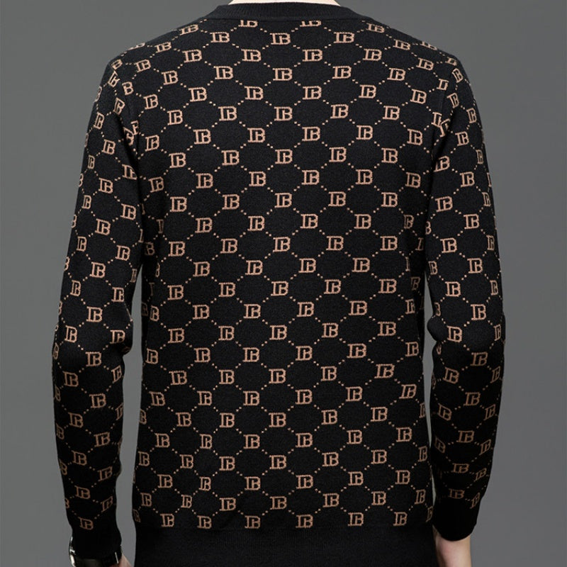 Trendiger Slim-Fit-Pullover mit langen Ärmeln für Herren