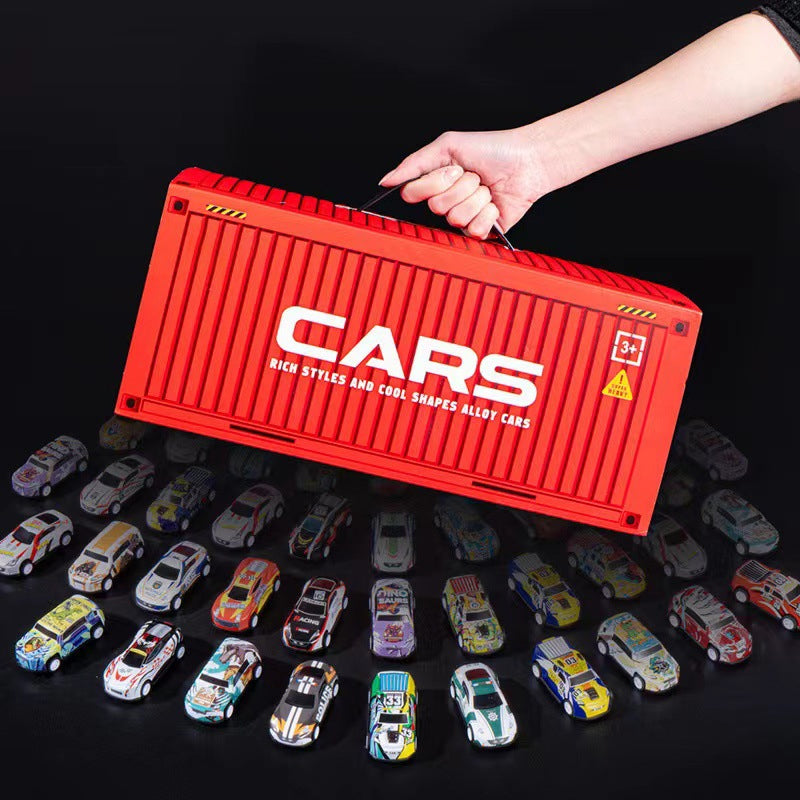 🎁48 Mini-Rückziehautos mit integrierter Garage (Set)🚗🎪