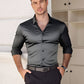 🔥Black-Friday-Mega-Angebot – 50 % Rabatt!🔥Herren Langarmhemd mit Stehkragen in Uni