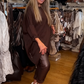 Asymmetrisches locker geschnittenes Sweatshirt & einfarbige Hose (Zweiteiler)