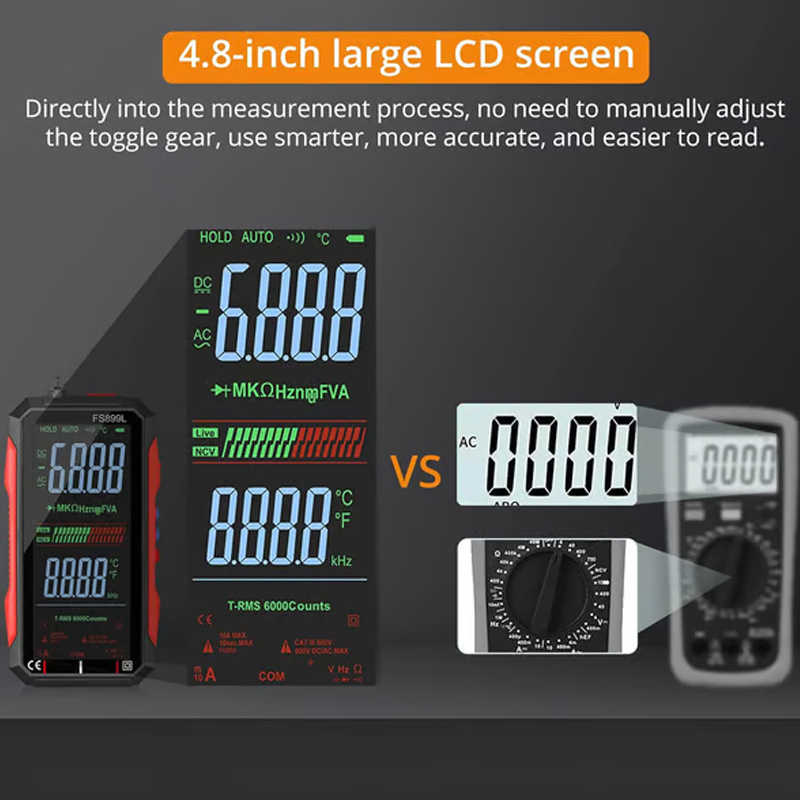 🔧 50% RABATT! ⚡ USB-Aufladbares Digitalmultimeter – Automatische Bereichswahl, LCD-Hintergrundbeleuchtung & Tragbares Design 🔋
