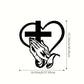 Elegante christliche Herz & Kreuz Wandkunst