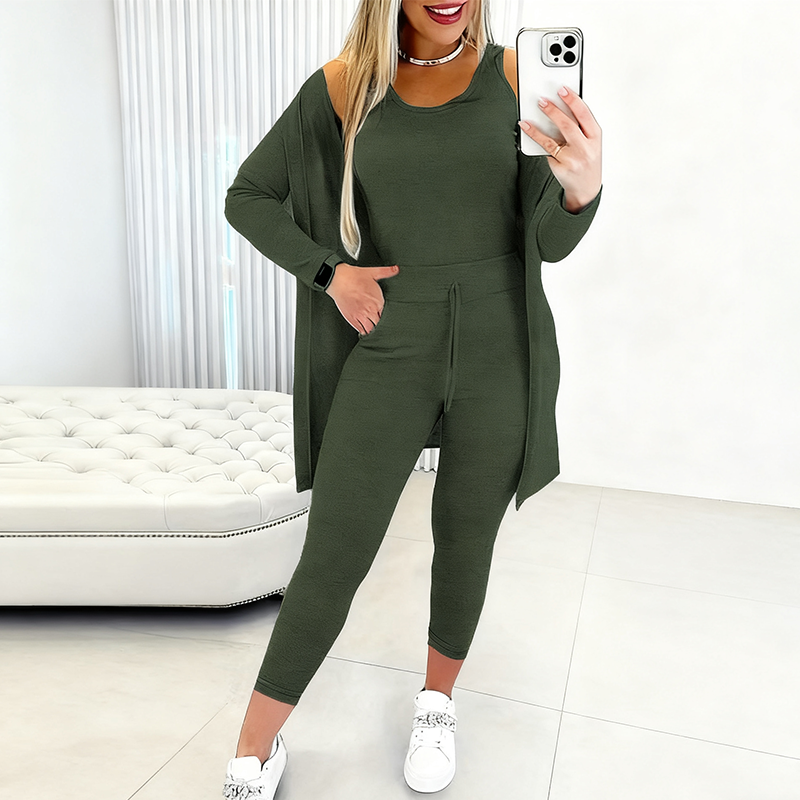 Damen lässiges und stilvolles 3-teiliges Set