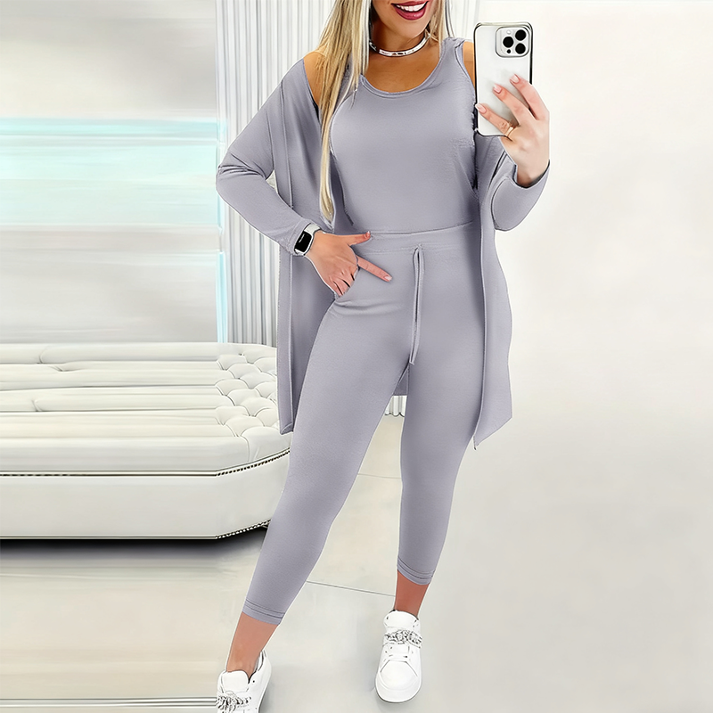 Damen lässiges und stilvolles 3-teiliges Set