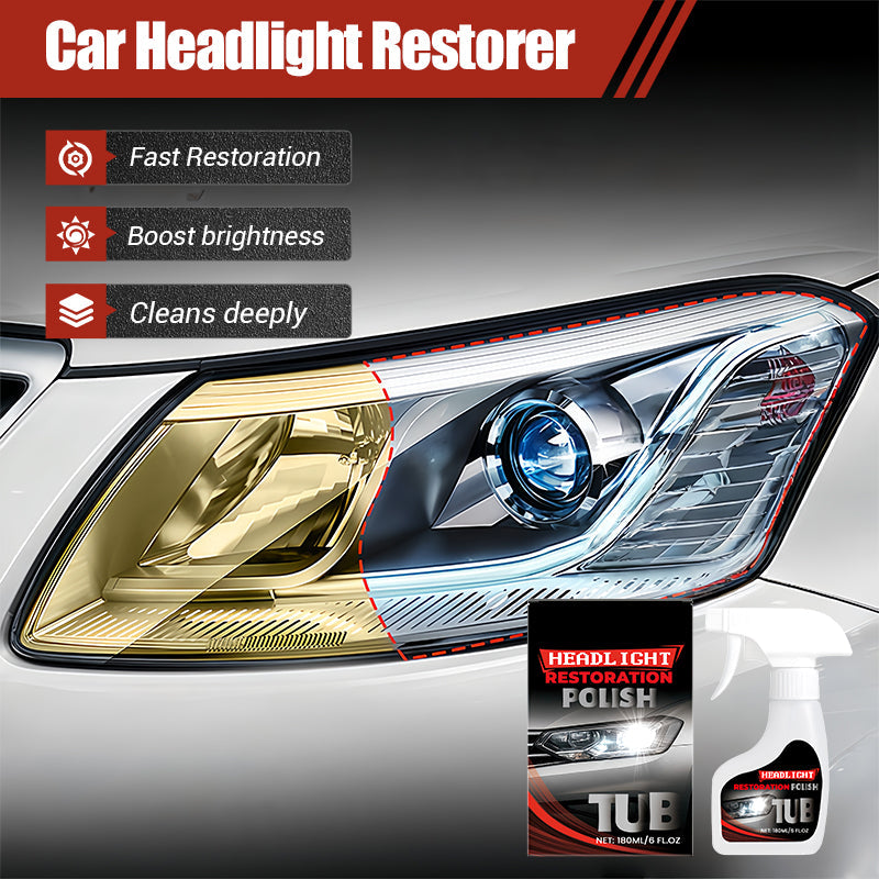 🚗 KAUFEN 2 ERHALTEN 3! ✨ 180ml Autoscheinwerfer-Restaurator - Professionelle Politur mit UV-Schutz für Klare Sicht bei Nacht 🌙🔧