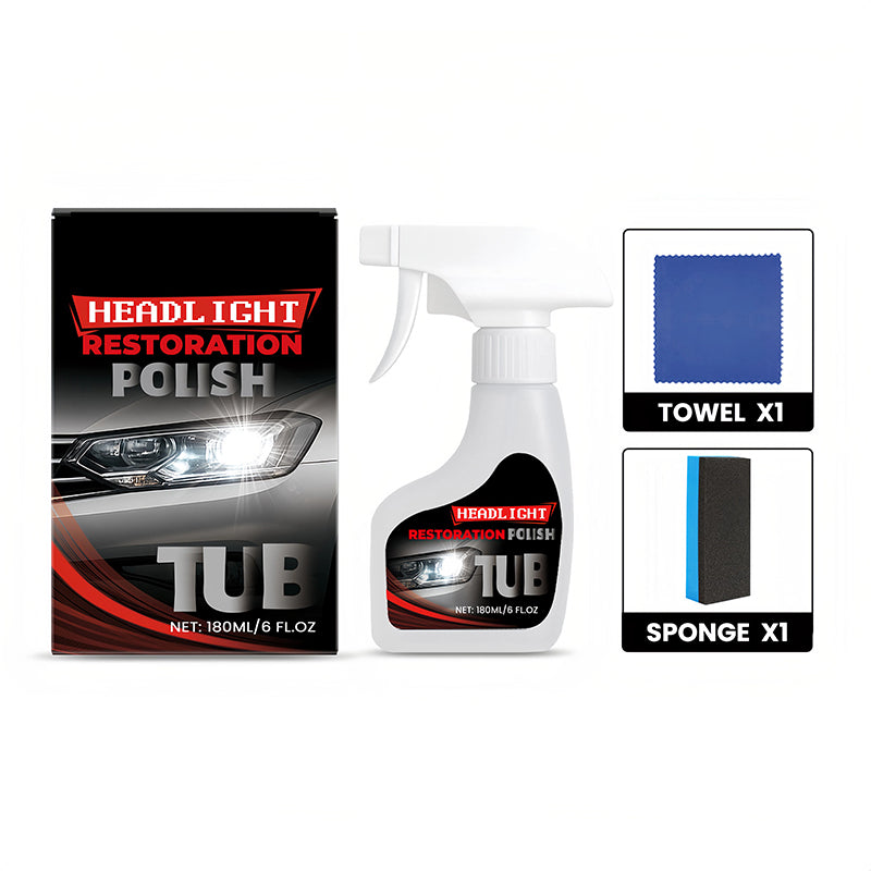 🚗 KAUFEN 2 ERHALTEN 3! ✨ 180ml Autoscheinwerfer-Restaurator - Professionelle Politur mit UV-Schutz für Klare Sicht bei Nacht 🌙🔧
