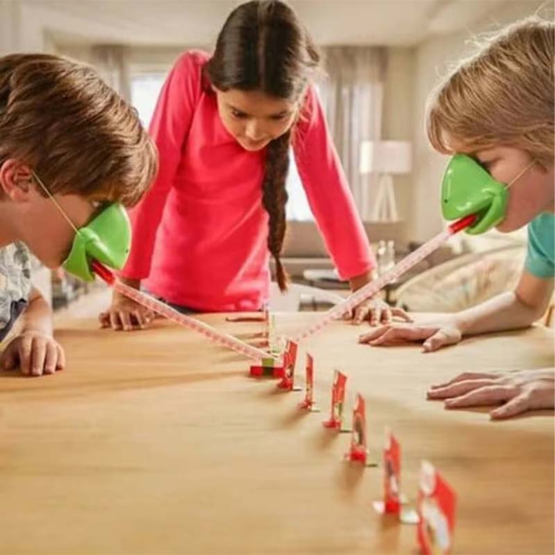 👪Lustiges Spiel mit der Froschzungen-Maske