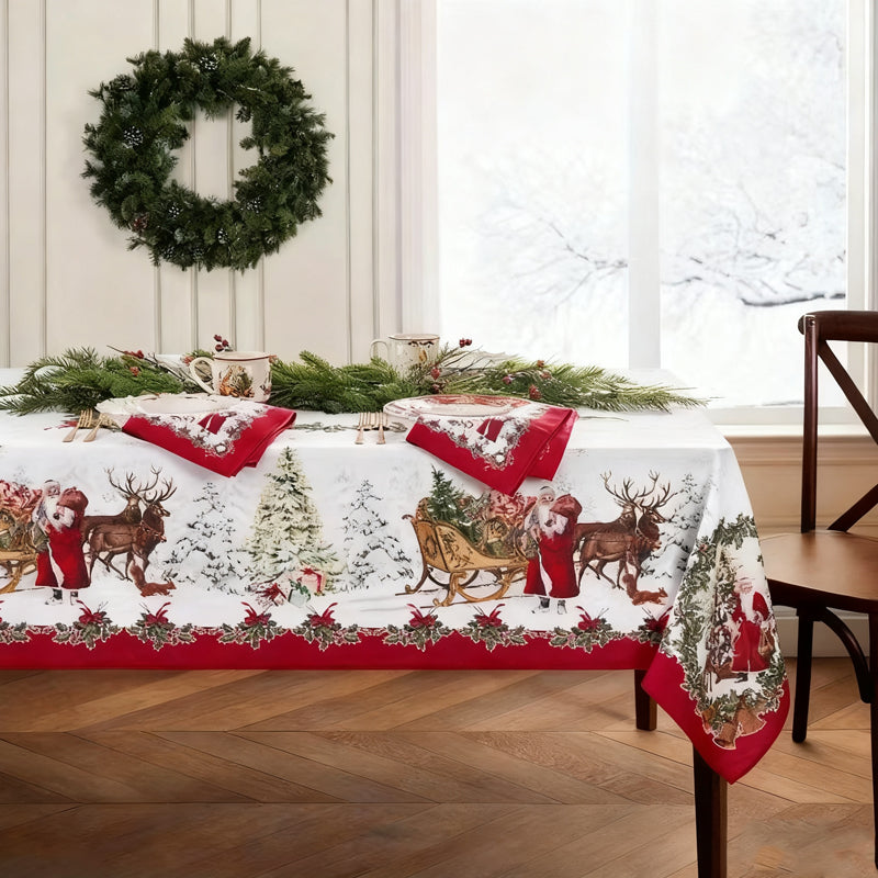 🔥Solange der Vorrat reicht 50 % Rabatt!🎉Stilvolle Tischdecke mit Weihnachtsmotiv