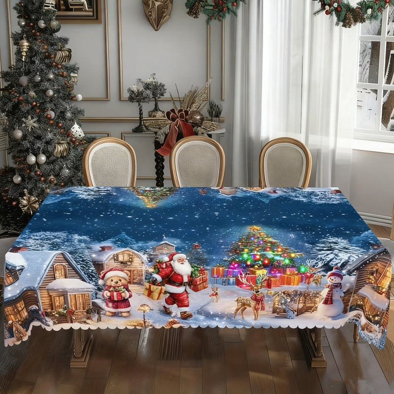 🔥Solange der Vorrat reicht 50 % Rabatt!🎉Stilvolle Tischdecke mit Weihnachtsmotiv