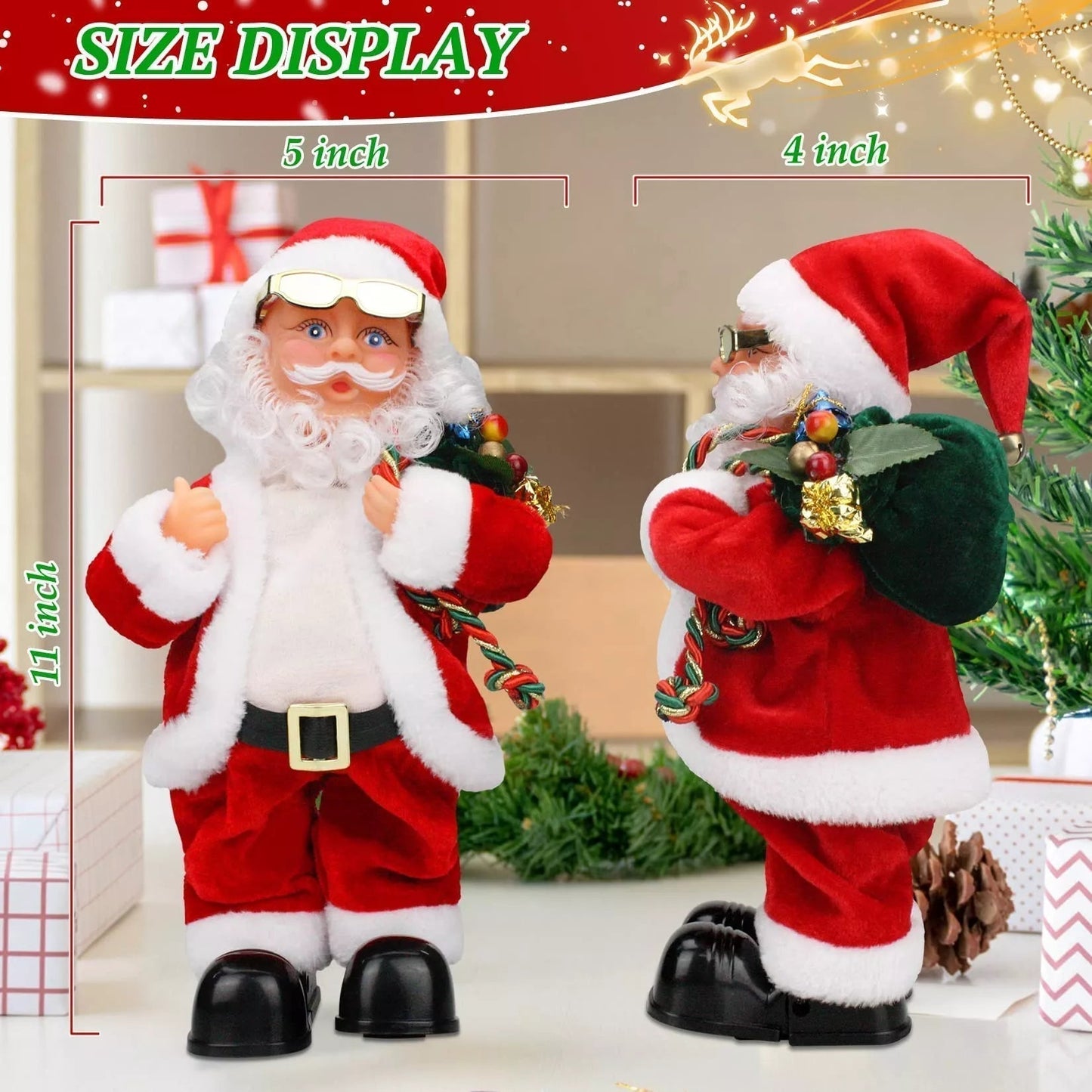 🔥Weihnachtsrabatt 50 %🎄🎁🎅Elektrischer tanzender Musik-Weihnachtsmann