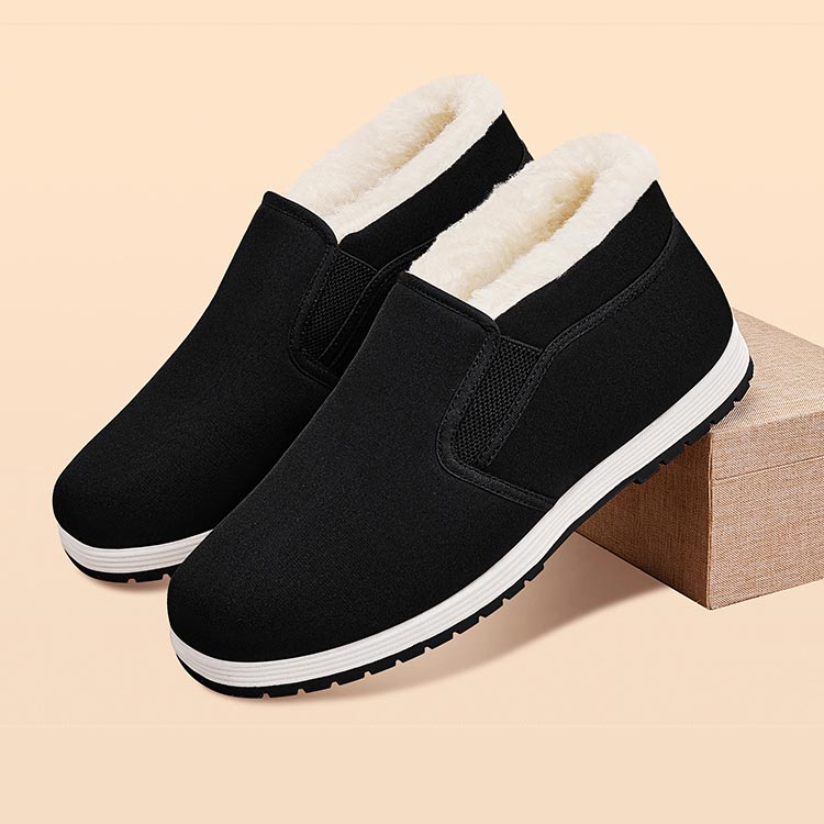 🔥Letzter Tag des Ausverkaufs 50 % Rabatt🔥Baumwollschuhe mit superwarmem Kunstfellfutter und rutschfester Sohle für Herren