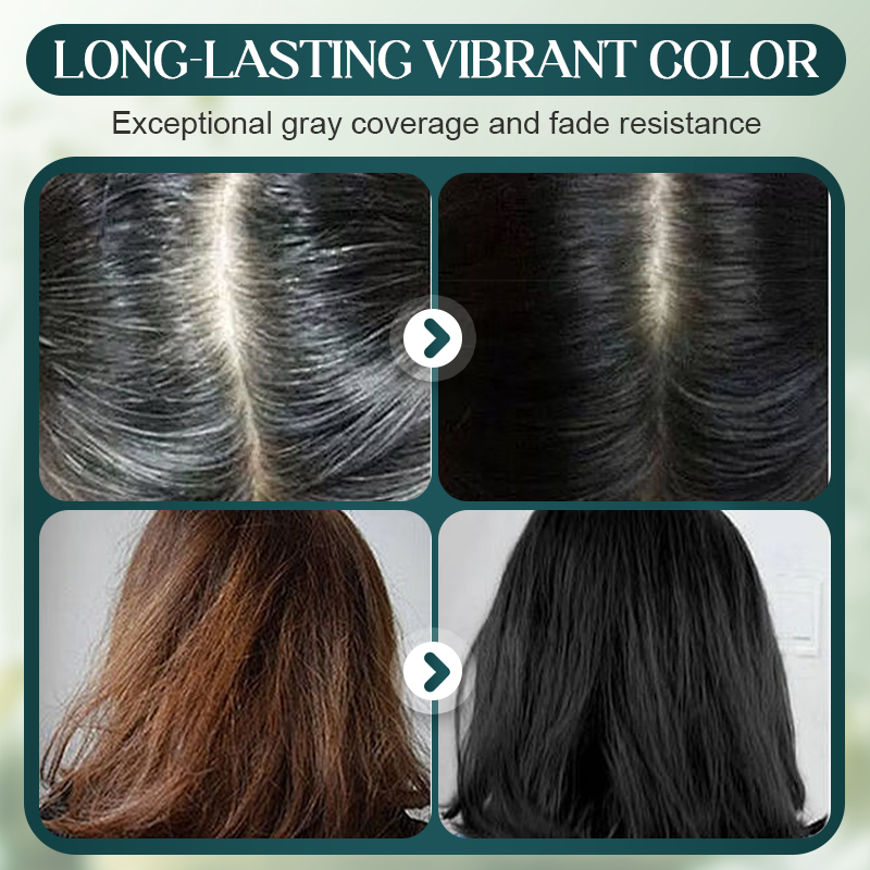💇‍♀️ KAUFE 2, ERHALTE 1 GRATIS! 🌈 Langzeit-Haarfarben-Set - Graue Haare abdecken ohne Kopfhautschäden ✨🧴