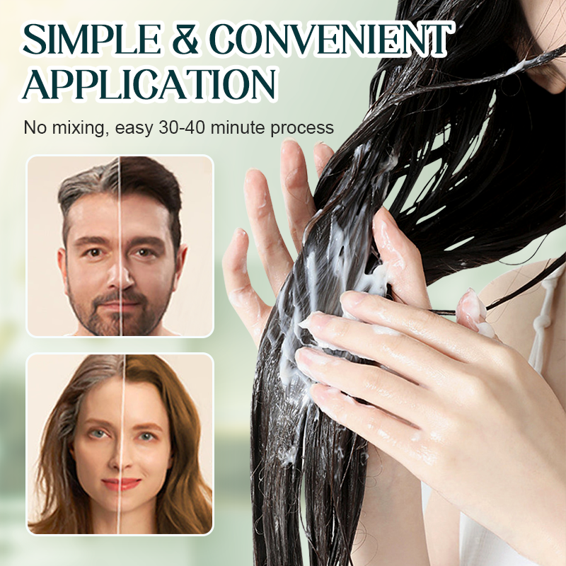 💇‍♀️ KAUFE 2, ERHALTE 1 GRATIS! 🌈 Langzeit-Haarfarben-Set - Graue Haare abdecken ohne Kopfhautschäden ✨🧴