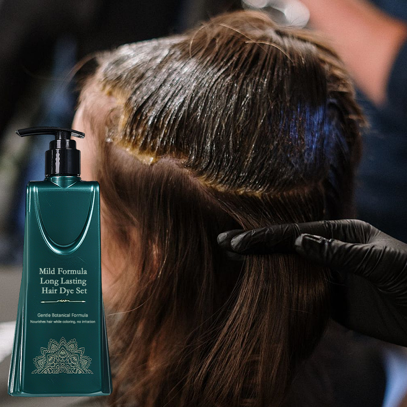💇‍♀️ KAUFE 2, ERHALTE 1 GRATIS! 🌈 Langzeit-Haarfarben-Set - Graue Haare abdecken ohne Kopfhautschäden ✨🧴
