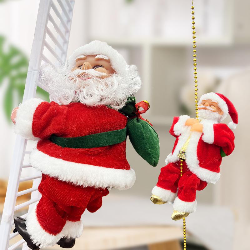 🎅Frühweihnachtsangebote – 50% RABATT🎄Elektrischer Kamin mit kletterndem Weihnachtsmann und Musikspielzeug