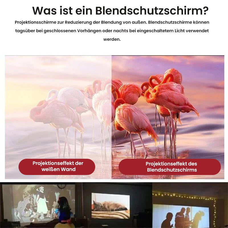 🔥Heißer Verkauf🔥Faltbare und tragbare Projektions-Anti-Licht-Leinwand aus Polyester