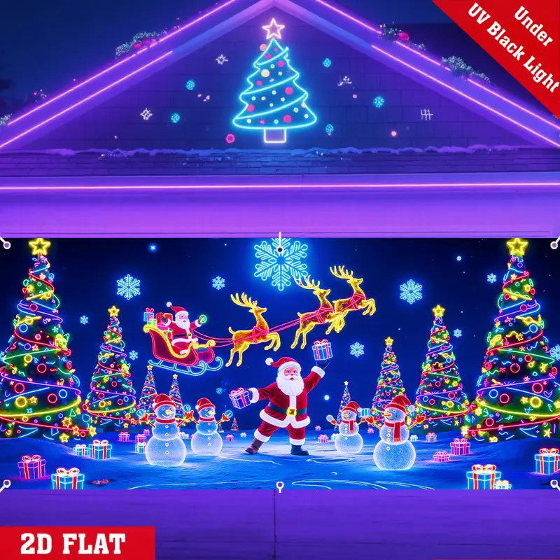 🔥Solange der Vorrat reicht 50 % Rabatt!🎉UV-fluoreszierendes Weihnachtsbanner