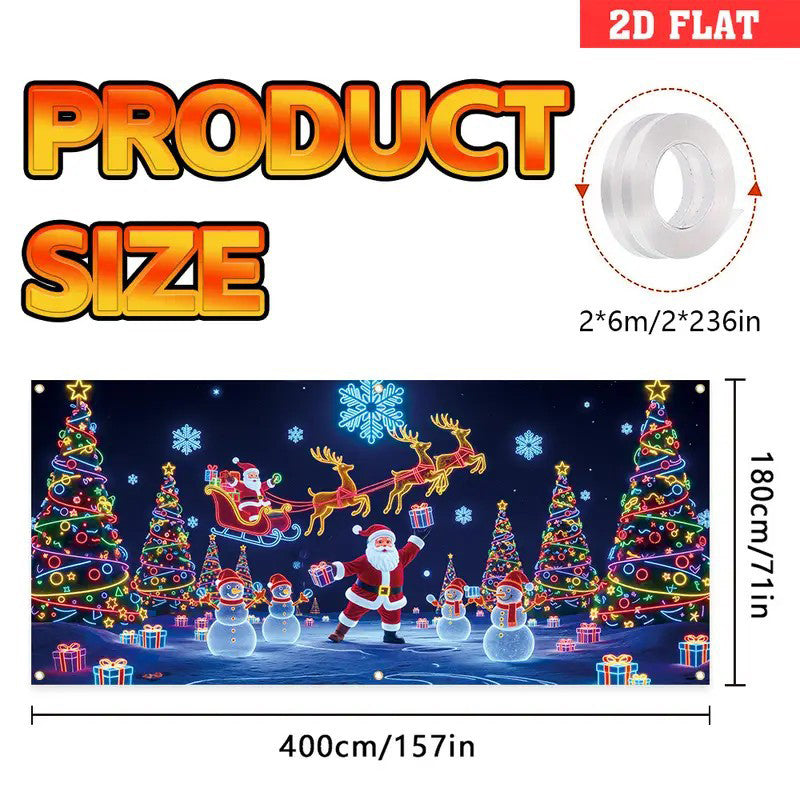 🔥Solange der Vorrat reicht 50 % Rabatt!🎉UV-fluoreszierendes Weihnachtsbanner