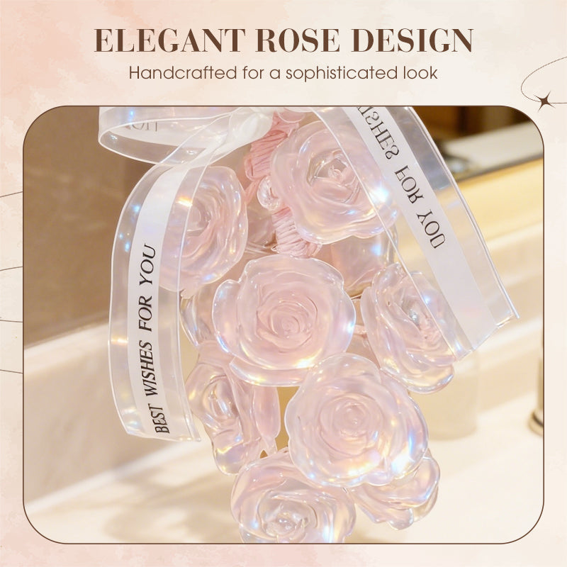 🌹Handgefertigter Seifenstrauß mit Kristallrosen-Duft💕