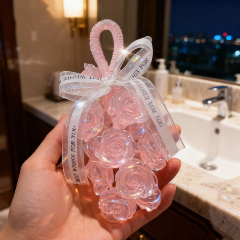 🌹Handgefertigter Seifenstrauß mit Kristallrosen-Duft💕