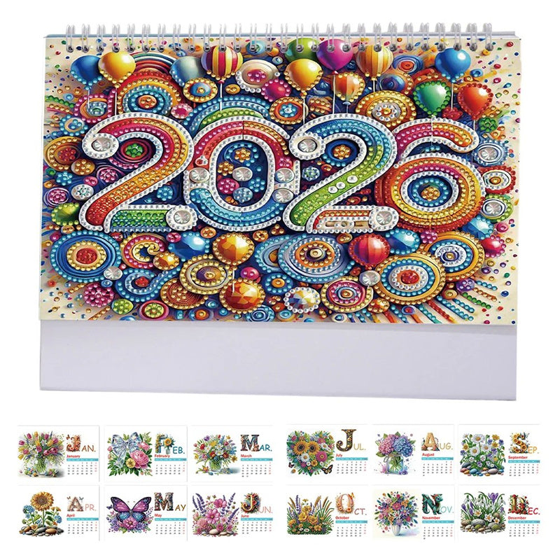 ✨2026 Stehender Tischkalender DIY Diamant-Kunstgemälde🎁