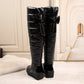 ⏳Limitierte Auflage💥👢Wintersoft-Plush-Stiefelette mit Schleiche🎁