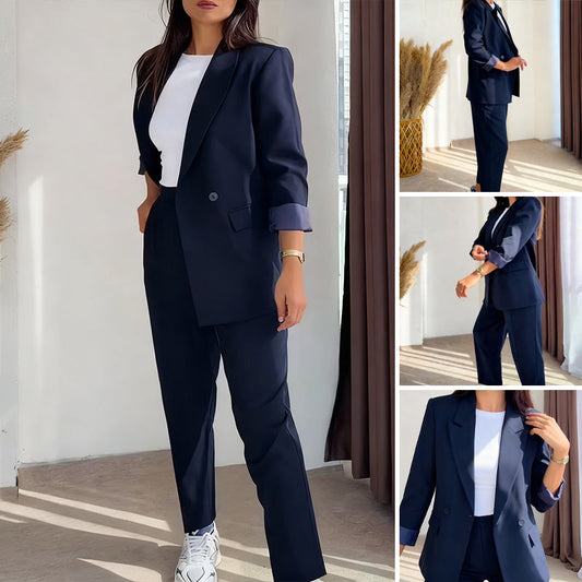 [S-5XL]🔥Damen-Zweiteiler: Klassischer Blazer & Hose🚀Versandkostenfrei