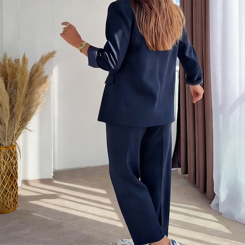 [S-5XL]🔥Damen-Zweiteiler: Klassischer Blazer & Hose🚀Versandkostenfrei