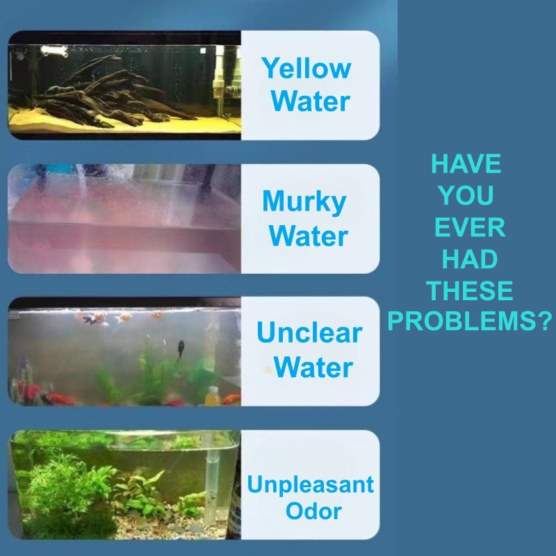 Aquarium-Wasserklärungsblätter
