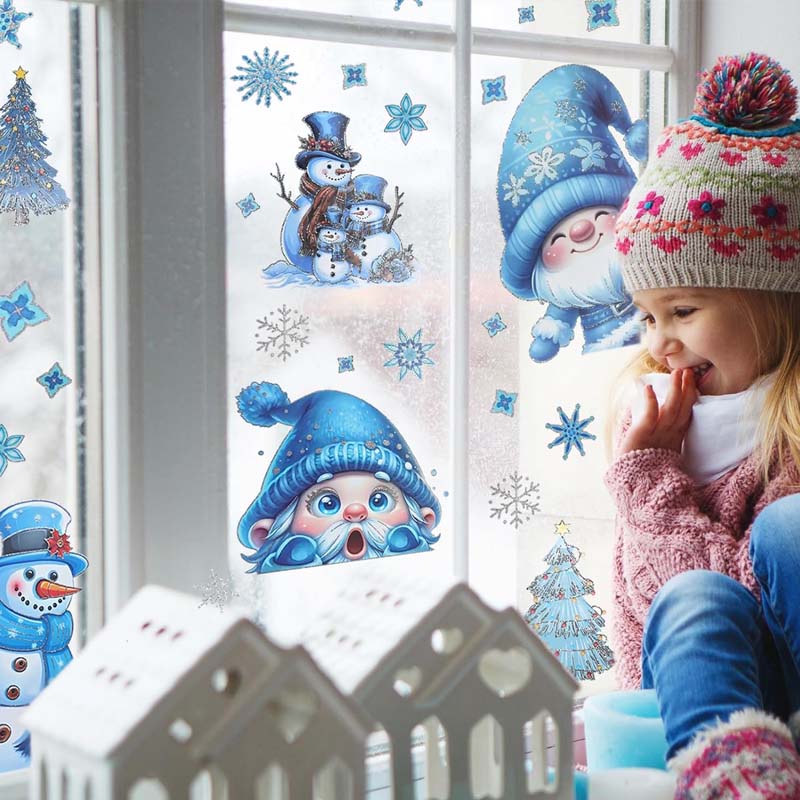 💖Black-Friday-Mega-Angebot – 50 % Rabatt!💖Weihnachtliche Glitzer-Fensteraufkleber 9-teilig
