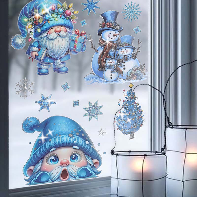 💖Black-Friday-Mega-Angebot – 50 % Rabatt!💖Weihnachtliche Glitzer-Fensteraufkleber 9-teilig
