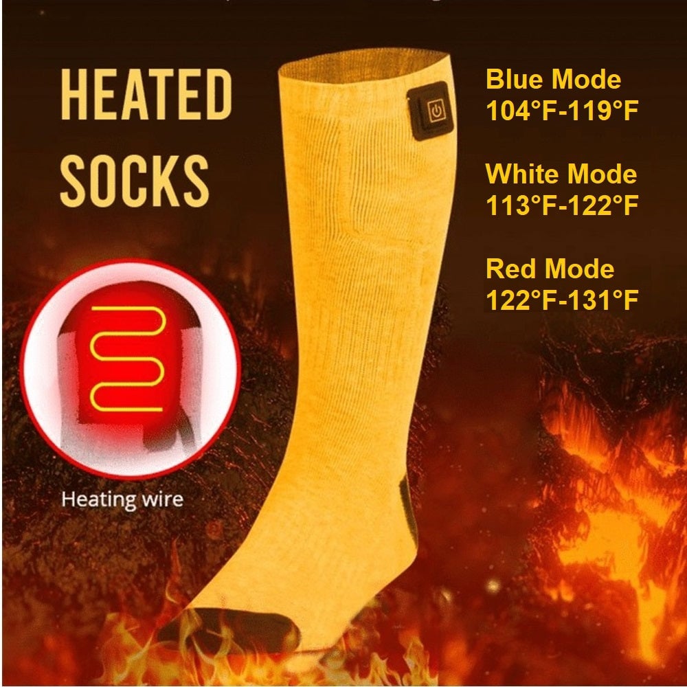🔥Winter-Ausverkauf – 50 % Rabatt🔥Erhitzte Socken mit einstellbarer Temperatur - verbesserte Batterien - Unisex