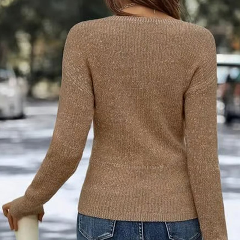 🔥Black Friday Sale: 49% Rabatt🔥 Elegantes, lässiges Stricktop mit V-Ausschnitt für Damen
