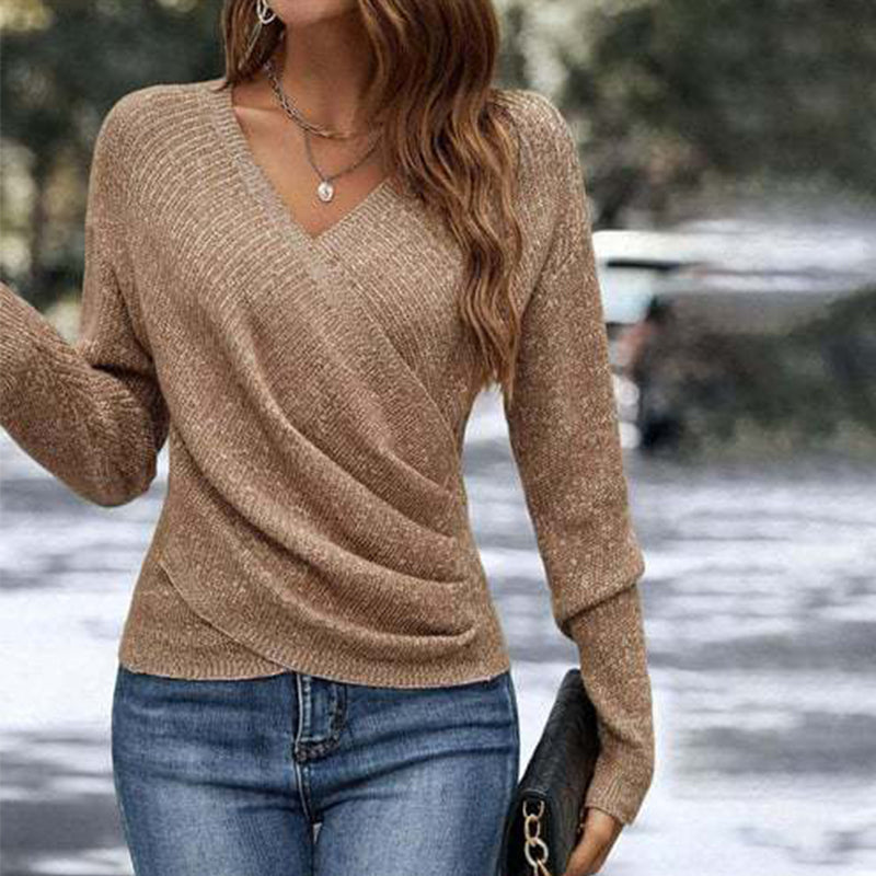 🔥Black Friday Sale: 49% Rabatt🔥 Elegantes, lässiges Stricktop mit V-Ausschnitt für Damen