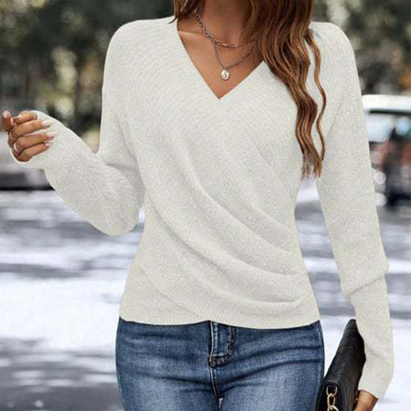 🔥Black Friday Sale: 49% Rabatt🔥 Elegantes, lässiges Stricktop mit V-Ausschnitt für Damen