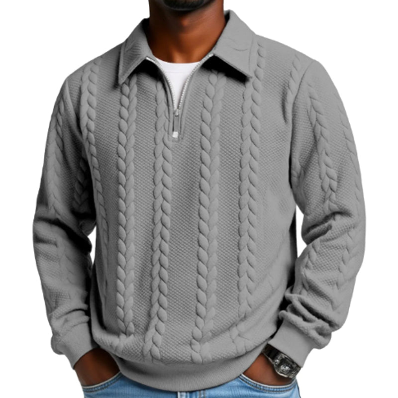 🔥 2026 New arrivals offer-Men's Casual Half-Zip Cable-Knit Sweater