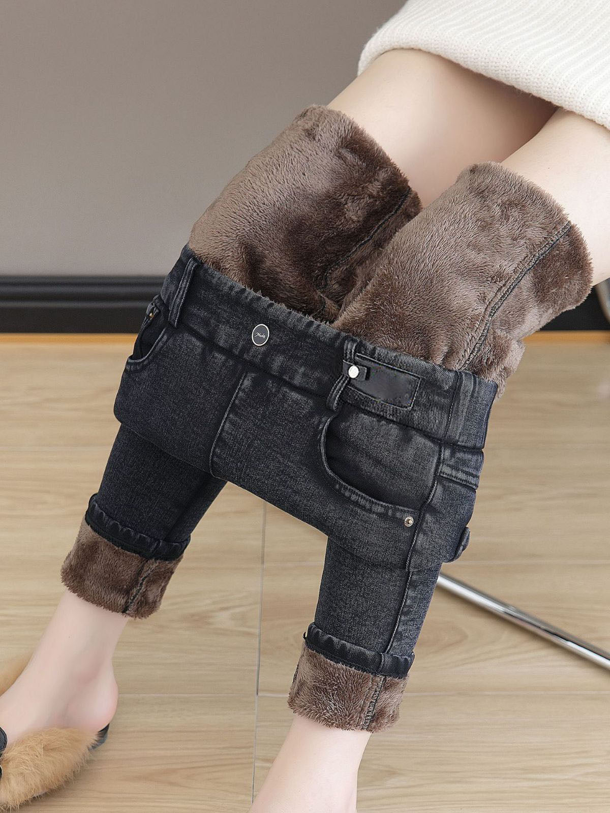 👖 50% RABATT JETZT! ❄️ Warme Skinny-Jeans mit Hoher Taille - Elastisch & Modellierend, Perfekt für Stil und Komfort im Winter ✨