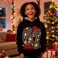 Kinder Weihnachts-Kapuzenpullover mit „67“ Grafik-Print